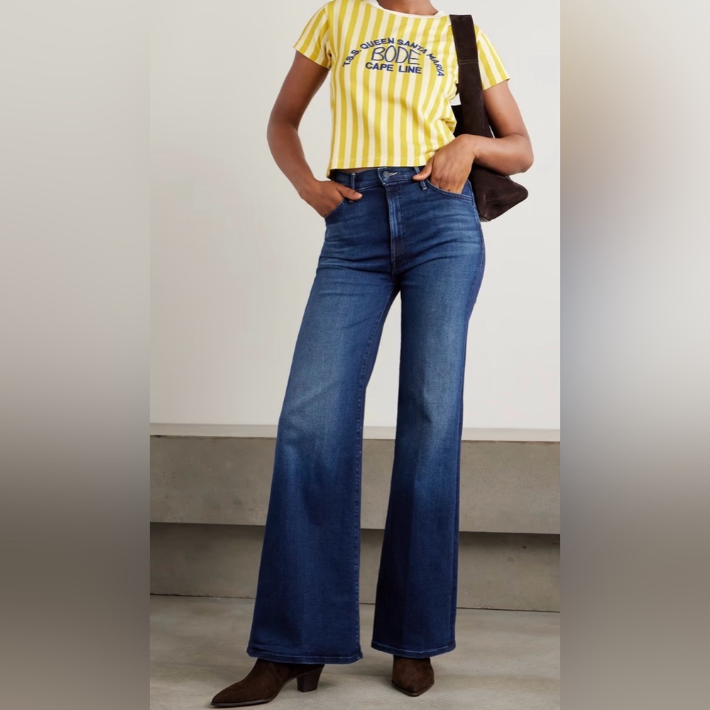 NWT MOTHER Jeans The Hustler Roller Sneak